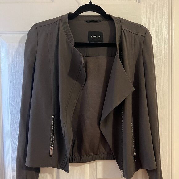 Aritzia Babaton Moto Jacket - Olive Green - Picture 1 of 4